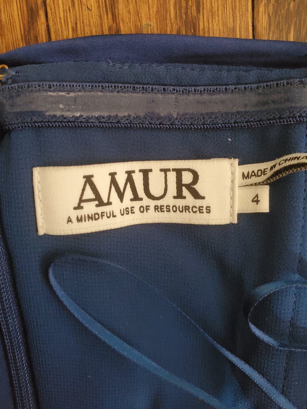 Amur Khloe Sweetheart Satin Dress Muted Blue Size 4 Retail $ 598 - Picture 15 of 16